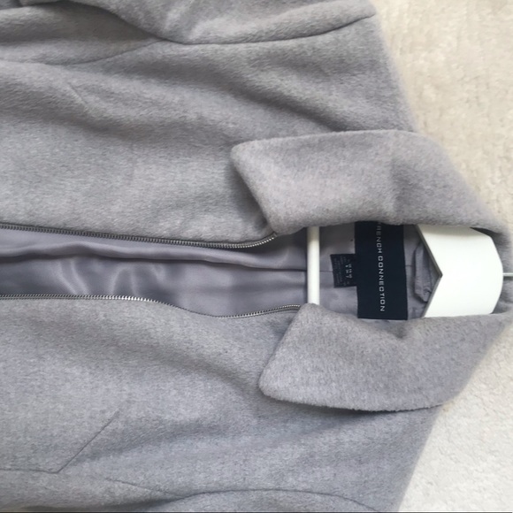 French Connection Light Grey Coat - Picture 5 of 5